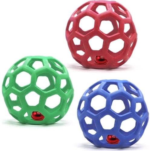 Legendog Dog Chewing Toy Pet Hollow Roller Ball Puppy Teething Toy With Bell Dog Chasing Toy Pet Training Toy Pet Supplies