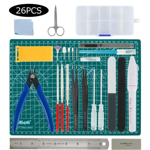 Basic Practical Gundam Model Tools Kit Modeler Hobby Building Craft Pliers Cutting Mat Airplane Assemble Repairing Fixing Tools