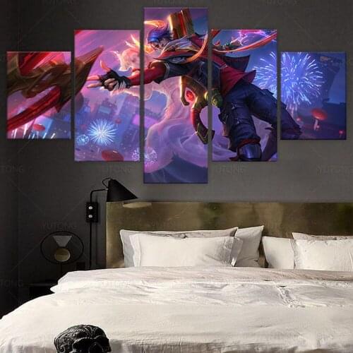 League of Legends Aphelios wall art canvas painting HD print wall picture for living room decor LOL game poster birthday gift