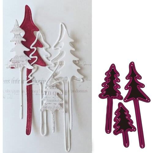 New Christmas Tree Metal Cutting Dies Stencil DIY Scrapbooking Album Stamp Paper Card Embossing Craft Decor Handicrafts