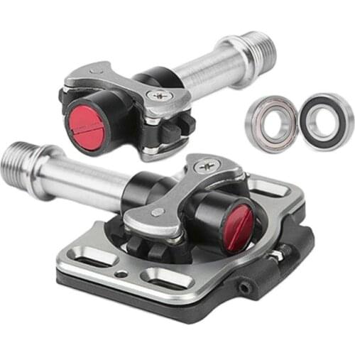 MEROCA Road Bike Titanium Alloy Lock Pedal Ultralight 200g 3 Sealed Bearing Bicycle Self-locking Pedal With Locking Pads Sheet