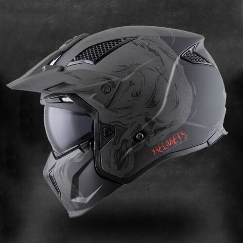 Authentic Profession Motorcross off-road motorcycle helmet men personality full face locomotive pull four highway safety helmet