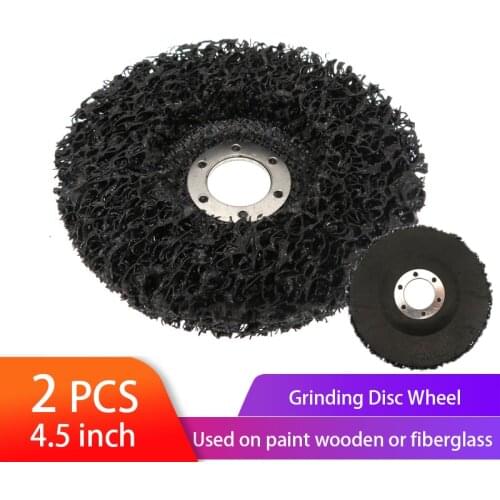 2pcs 4.5" Poly Strip Disc Wheel black Car Paint Rust Removal Clean Angle Grinder Grinding Abrasive Wheels