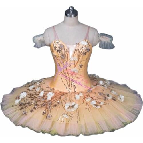 Adults Nutcracker Professional tutu Ballet Costume Peach Competition Performance Tutus Women Platter Pancake Ballet Tutu Women