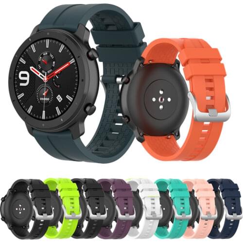 Silicone Band For Amazfit GTR 47mm Watch Strap For Xiaomi Amazfit GTR2 For Samsung Galaxy Watch3 45mm Straps For Polar Vantage M