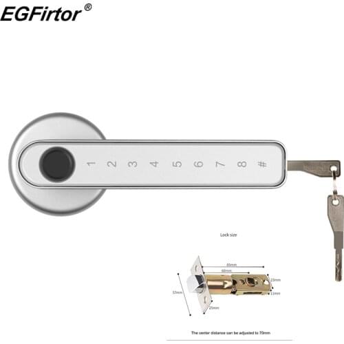 Fingerprint Door Lock Smart Electronic Password Lock Handle Lock Key Unlock with Single Tongue Lock For Wooden Door