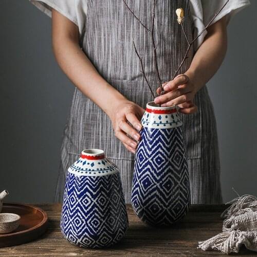 LingAo Modern household ceramic vases living room flowers dryer household ornaments woollen grain vases