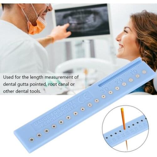 Dental Endo Rulers for Gutta Percha Point Gauge Root Canal Measuring Ruler Span Measure Scale Endodontic Instrument Dentist Tool