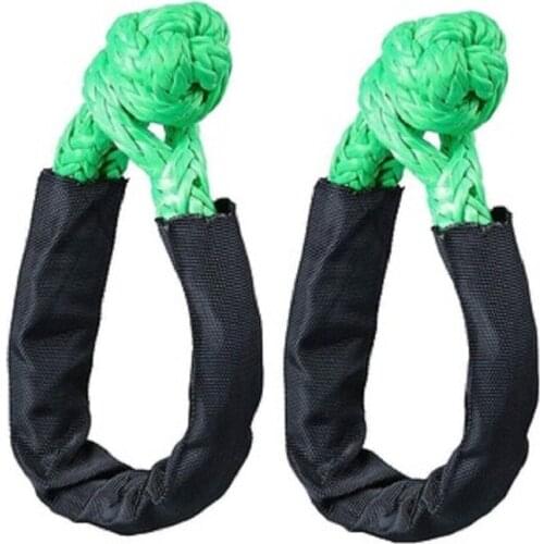 17.2Ton, 37900lbs, soft shackle ATV UTV tow trailer hook U hook winch rope knot polyethylene rope rescue refitting self rescue