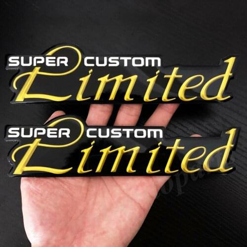 2pcs Limited Super Custom Car Fender Emblem Trunk Sport Badge Decal Sticker