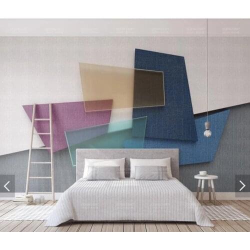 3D Abstract Geometric Photo Wallpaper Mural Wall Paper Rolls for Living Room Home Wall Art Painting Papel De Parede Wall Decor