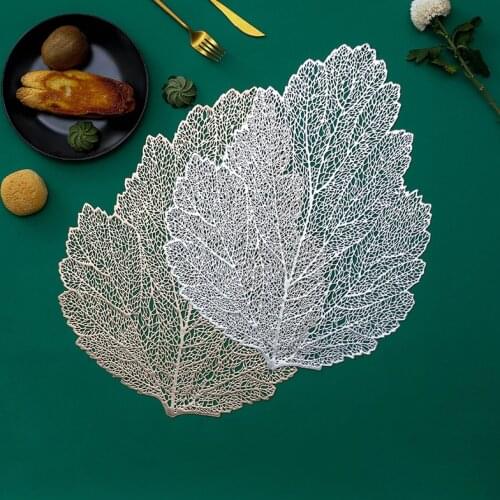 4PCS Placemat Table Mat Tableware Pad Bowl Coaster Table Placemat Non-Slip Western Placemat Kitchen Accessories Home Decor