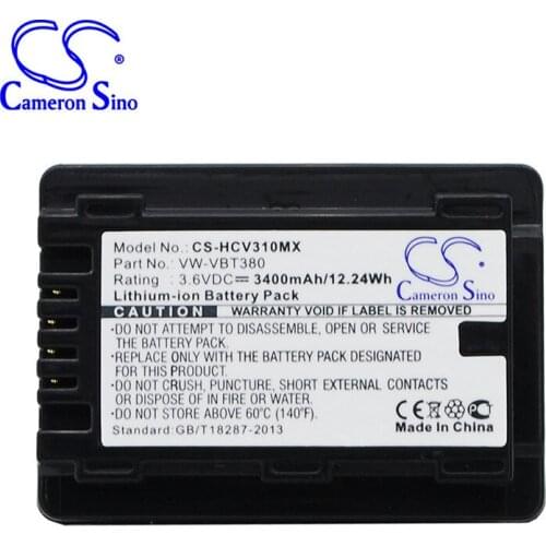 CameronSino for PANASONIC HC-250EB HC-550EB HC-727EB HC-750EB HC-770EB HC-V520GK HC-V520M VW-VBT190 battery