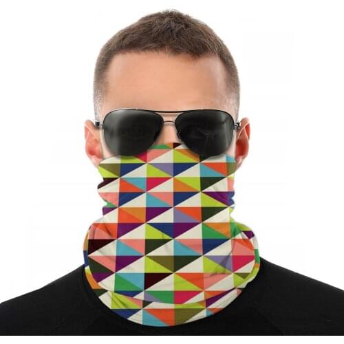 Colorful Triangle Scarves Neck Face Mask Men Women Halloween Tube Scarf Neck Bandana Protective Headband Cycling Hiking