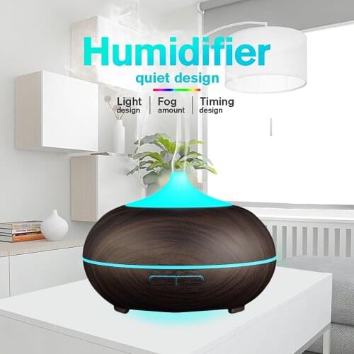 Essential oil diffuser 500ml humidifier 12W ultrasonic aroma diffuser household air purifier 7 color led gradient air freshener