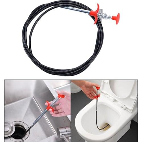 Drain Snake Clog Remover Sink Cleaning Hook Sewer Dredging Tool Hair Remover