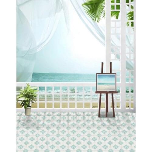 House Sea Beach Photography Backdrops Photo Props Studio Background 5x7ft