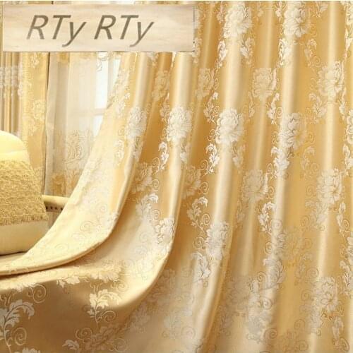 Luxury Curtains Set Jacquard Tulle curtains for Living room Cloth Fabric Blackout Curtains for Bedroom home decor Drapes TM08#40