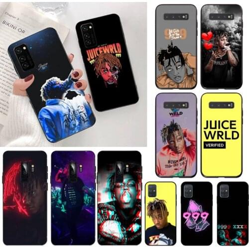 CUTEWANAN Q16 Juice WRLD Bling Cute Phone Case for Samsung S20 plus Ultra S6 S7 edge S8 S9 plus S10 5G lite 2020