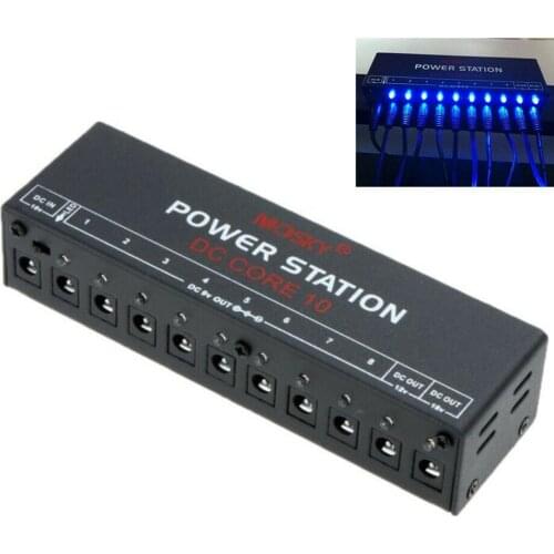 MOSKY DC CORE 10 Isolated Outputs Guitar Effects Pedal Power Supply Over Current Protection Guitar Accessories Part 9V 12V 18V