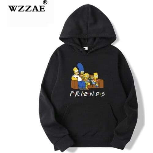 Mens Womens FRIENDS Print Hoodie Sweatshirt Hoody Coat Mens Pullover Top Loose Casual unisex Hip Hop Cartoon Hoodies