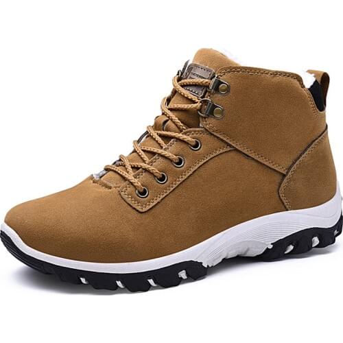Mens Shoes Botas Militares 2019 Winter New Snow Boots And Velvet Padded Warm Non-slip Casual Shoes Wear Thick Bottom Sneakers