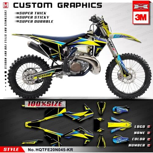 KUNGFU GRAPHICS Dirt Bike Décor Kit for Husqvarna TE FE TC FC TX FX FS 125 150i 250i 300i 350 450 501 2019 2020 2021