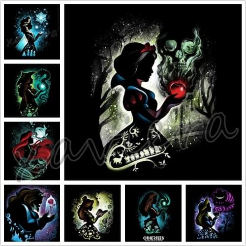 Xaviera Cartoon Girl Princess Diamond Painting Beast Witch Rhinestone Cross Stitch Full Drill Embroidery Kit Mosaic Artwork Gift