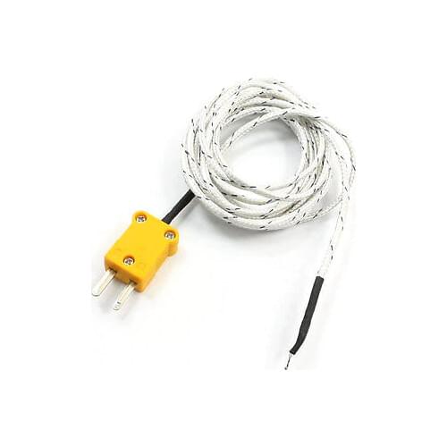 K Type 400C Wire Lead Measuring Thermocouple Sensor 2M 6.6Ft