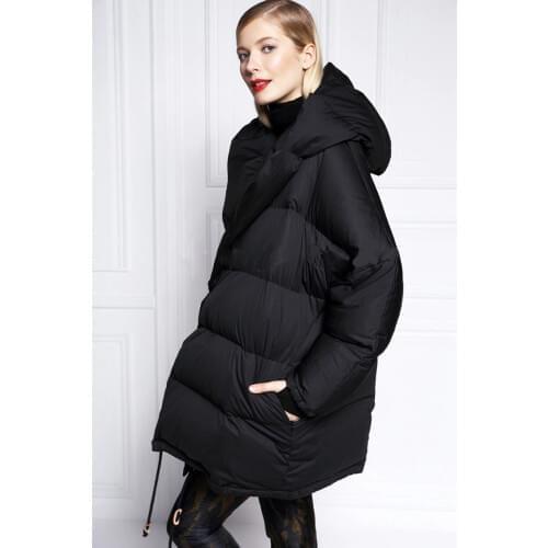 2019New winter thick warm down jacket big yards loose style hooded coat cold winter essential