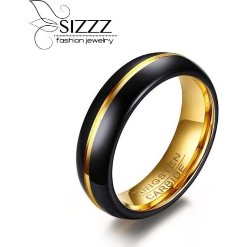 SIZZZ 2017 new style fashion high polished rings for men high quality tungsten steel trendy ring