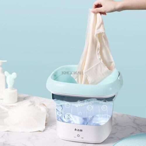 100-240V Folding Washing Machine Portable Disinfection Ultrasonic Cleaning Machine For Underwear Home Travel Laundry Machine