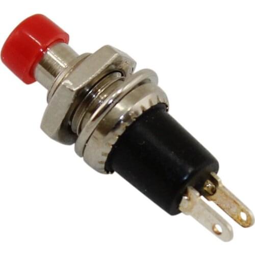 YOCOMYLY 100pcs 8mm Red Mini SPST Momentary Push Button Switch Push-down-on release-off
