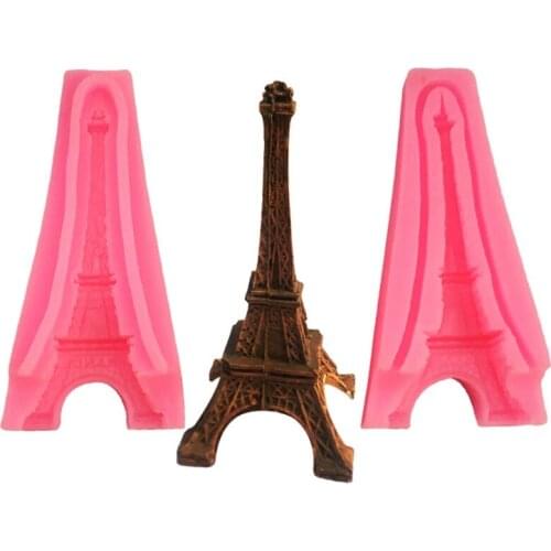 13MC 3D Paris Eiffel Tower Cake Fondant Mold Silicone Gum Paste Sugar Craft Mold Polymer Clay Epoxy Resin Mold Candle Mould
