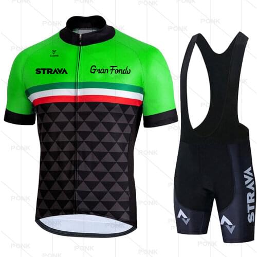 2021 STRAVA cycling Sets Breathable Team Racing Sport Bicycle Jersey Men cycling clothing MTB Bike Jersey ropa ciclismo hombre