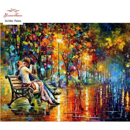 GOLDEN PANNO Diamond Painting Full Square 5D Diy Daimond Embroidery Diamant Mosaic Sale rhinestones pictures Kissing 03