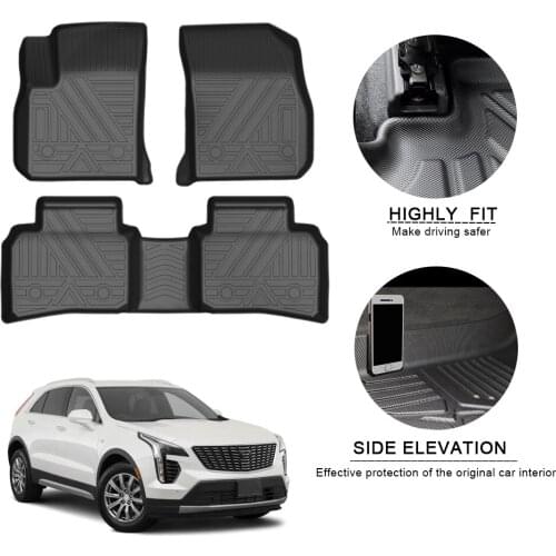 Car Floor Mats For Cadillac XT4 2018-2020 Non-slip TPE Waterproof Foot Pad Rubber Carpets Auto Automobile Interior Accessories