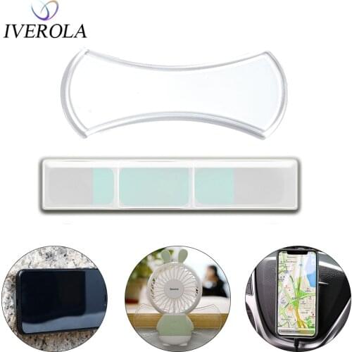 Car Phone Holder Universal Magic Nano Rubber Fixate Gel Pad for Tablet Mobile Phone Stand Wall Desk Stickers Paste Stand