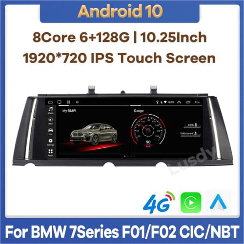 10.25" 8Core CPU 8G RAM Android 10 Car Multimedia Player GPS Radio for BWM 7 Series F01 F02 2009-2015 Stereo CarPlay Audio