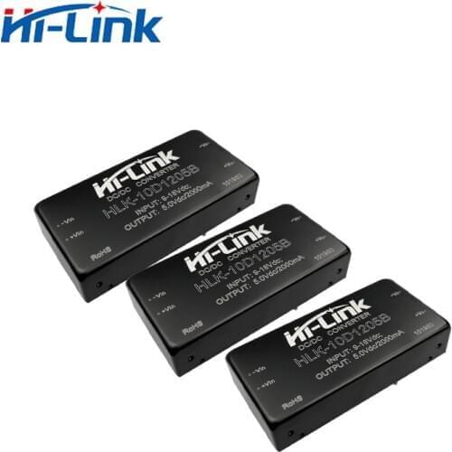 Free Ship 5pcs/lot 9-18V Input 5V 2A output stepdown module dc dc amplifier module power supply HLK-10D1205B