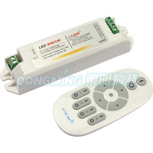 Free Shipping DC12-24V 12A RF Wireless LED Controller Touch Panel Remote color temperature controller for LED Light,5set/lot