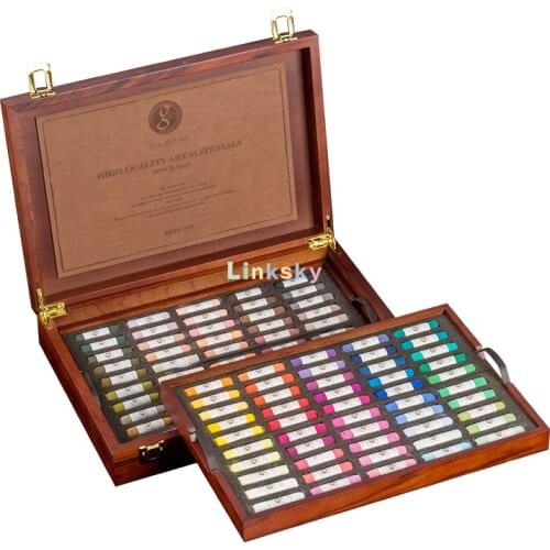 Mungyo Artists Handmade Soft Pastels 100,200 Colors Set Wooden Case,Cardboard Box Set of 30,60,MPHM, Professional Artists set