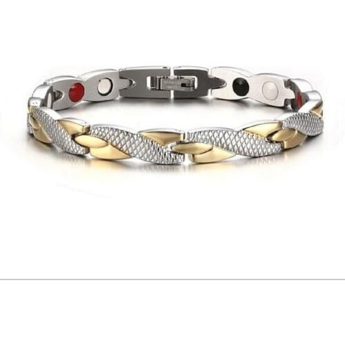 Dragon Design 4 in1 Health Energy Germanium Bracelet Bangle for Arthritis Twisted Healthy Magnetic Bracelet for Men Women