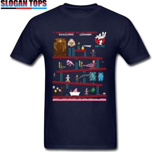 Ghostbusters Game T-shirt Men Father Day 100% Cotton O-Neck Tees Short Sleeve Casual T Shirt Retro Design Tshirt Free Shipping