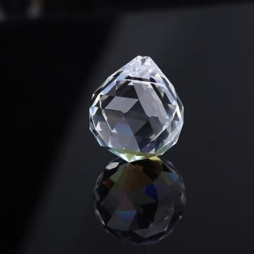 3PCS 20mm Clear Faceted Glass Crystal Ball Prism Chandelier Crystal Parts Hanging Pendant Lighting Ball Wedding Home Decor