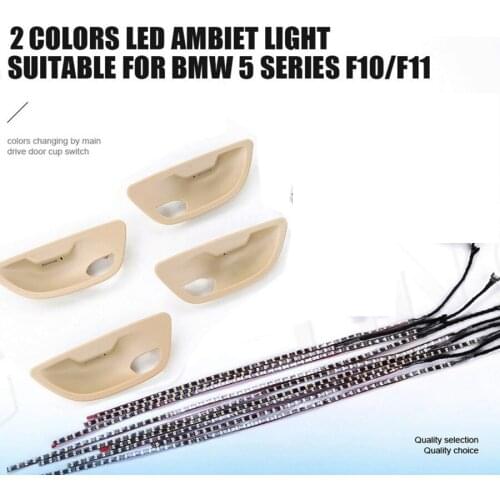 Car Interior Decorative Led Ambient Door Light Stripes Atmosphere Light With 2 Colors For BMW 5 Series F10/F11 2010-2017
