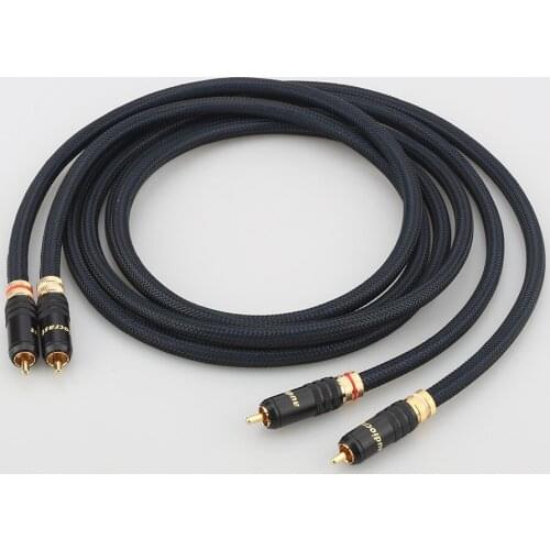Audiocrast A10 Pair Rca Cable Top Grade Silver Plated RCA Male to Male Cable