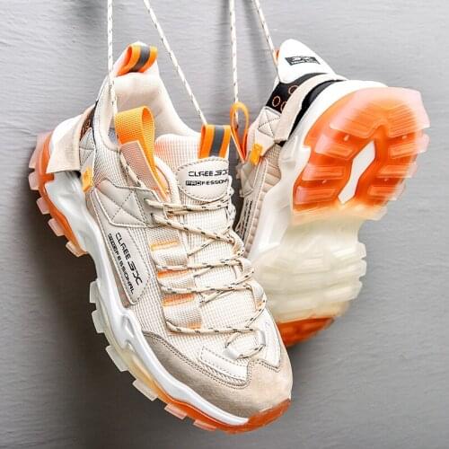 Fashion Unisex Plus Size 36~45 Breathable Men Chunky Sneakers Street Style Comfortable Adult Male Casual Shoeser54