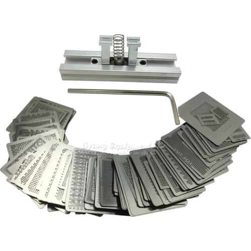 219pcs/lot BGA Reballing Stencil Kit Direct Heat Stencils Jigs Holder for Rework