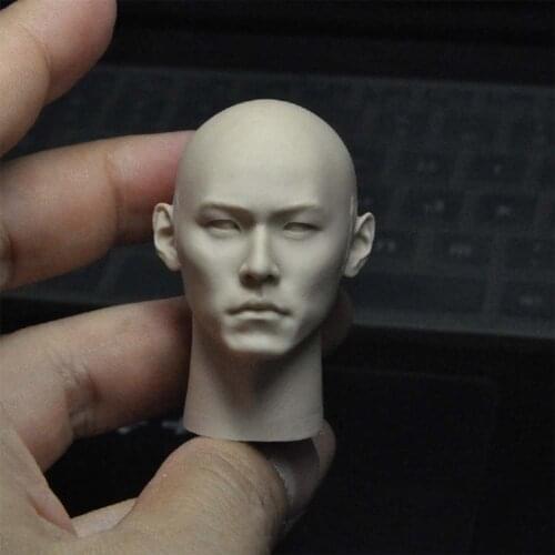 1/6 Scale Jay Chou Bald Unpainted Head Model for 12''Figures Toys Gifts DIY